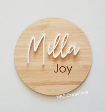Load image into Gallery viewer, Baby Name Plaque - MAC Creations Laser Co.