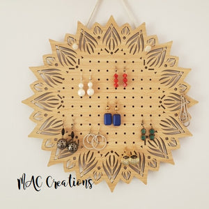 Mandala Earring Holder - MAC Creations Laser Co.