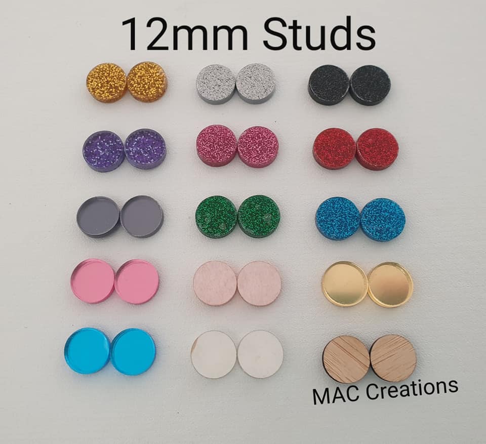 Bulk Acrylic Earring Blanks Studs Mac Creations Laser Co