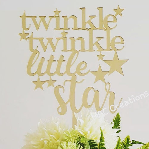 Twinkle Twinkle Little Star Cake Topper