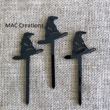 Load image into Gallery viewer, Witch&#39;s Hat Cupcake Toppers - set of 6 - MAC Creations Laser Co.